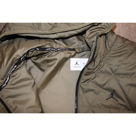 Nike Air Jordan Men's Therma FIT Jacket Olive Green Size XL XXL Large NWT - Picture 5 of 8